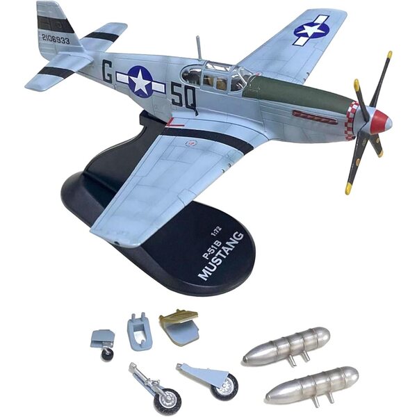 P-51B Mustang WWII USAAF 1:72 Legierungsmodell – Sammlerstück und dekorative Miniatur