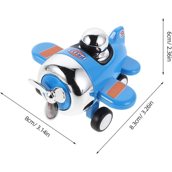 Mini Retrofriction Avion aus Legierung, pädagogisches und tragbares Spiel für Kinder