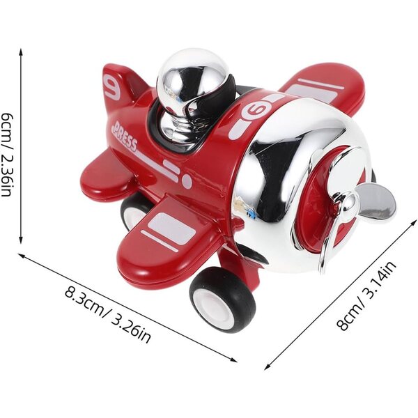 Mini Retrofriction Avion aus Legierung, pädagogisches und tragbares Spiel für Kinder