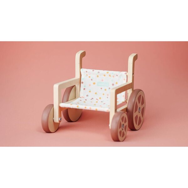 Ökologischer Miniland-Rollstuhl für Puppen bis 38 cm – Anleitung inklusive
