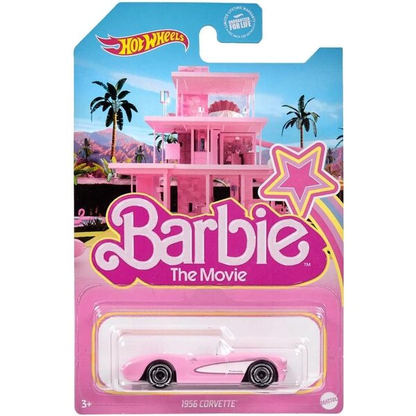 Hot Wheels Corvette 1956 Barbie The Movie Pink Metal 1:64 Sammlerstück