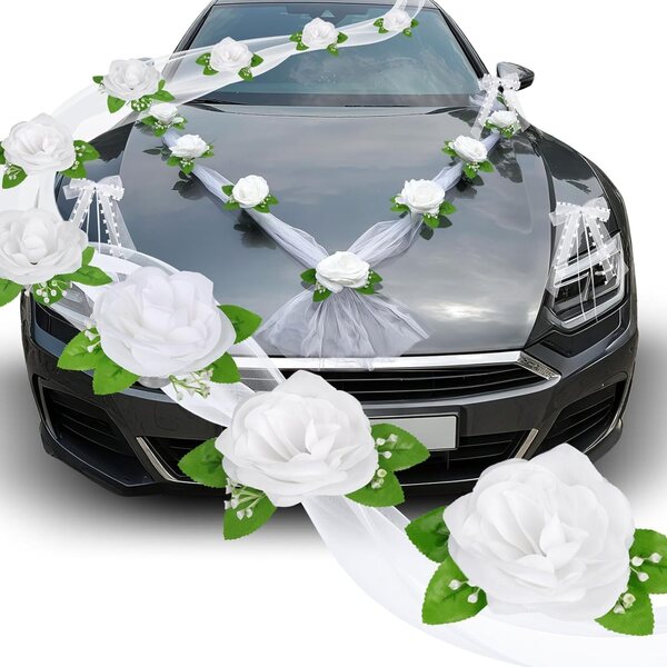Minicoco Hochzeitsauto-Dekoration – Eleganz und Stil für Ihren besonderen Tag