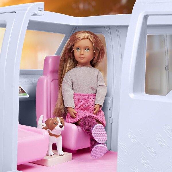 LORI Luxus-SUV: interaktives Fahrzeug für Minipuppen mit Musik und Lichtern
