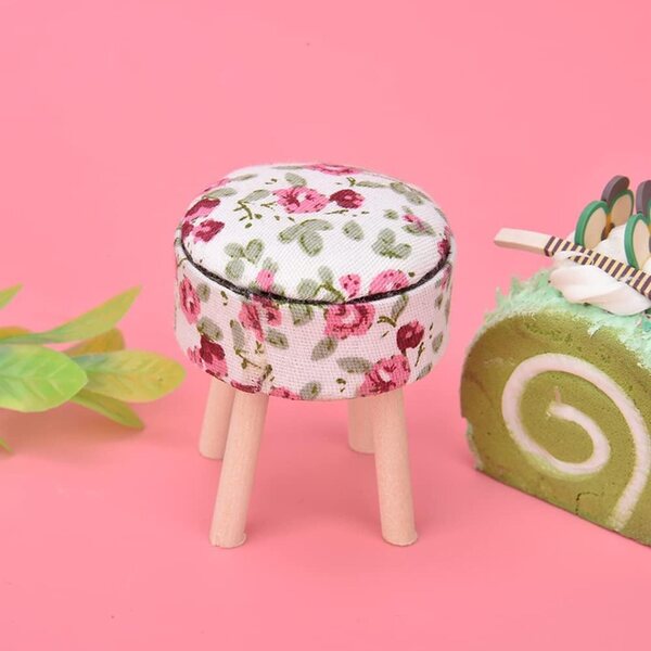 1/12 Miniatur-Holzhocker für Puppenhäuser – realistisches und elegantes Accessoire