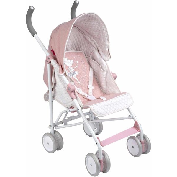 Arias Universal-Kinderwagen für Puppen bis 34 cm mit weichen Rädern und neigbarem Dossier