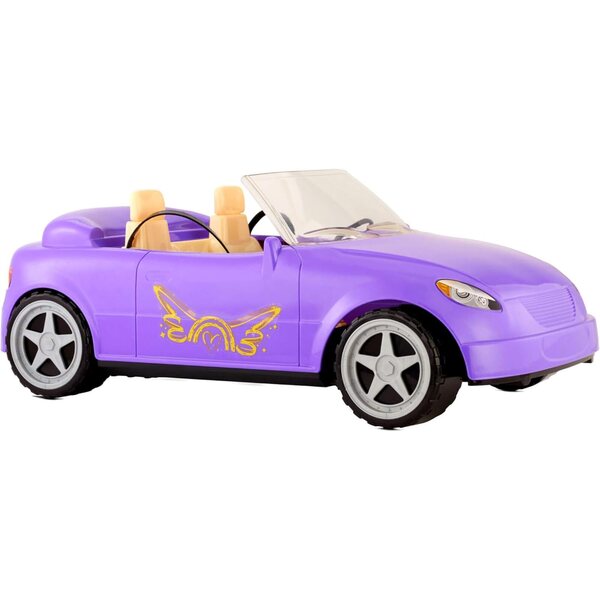 Dream Ella Car Cruiser MGA – Cabrio-Auto für 29-cm-Puppen, leuchtendes Lila