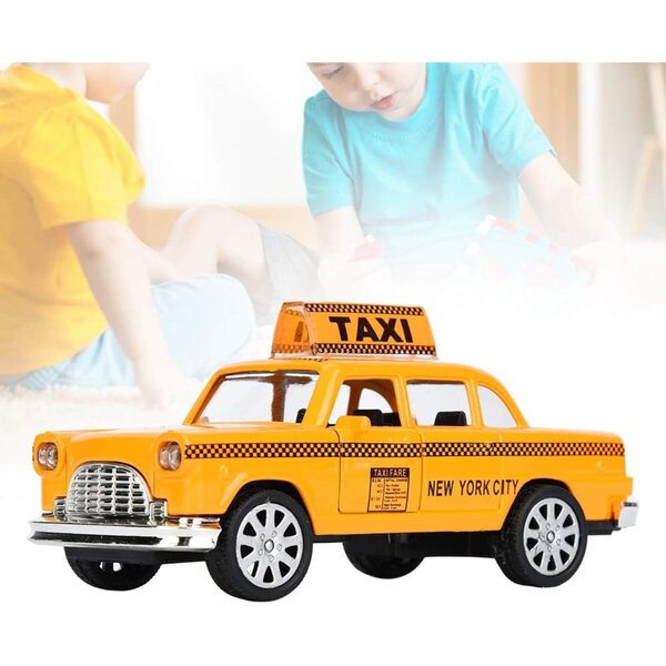 Ausla 1:32 Legierungs-Taximodell mit Lichtern, Musik und Rückzugsfunktion für Kinder