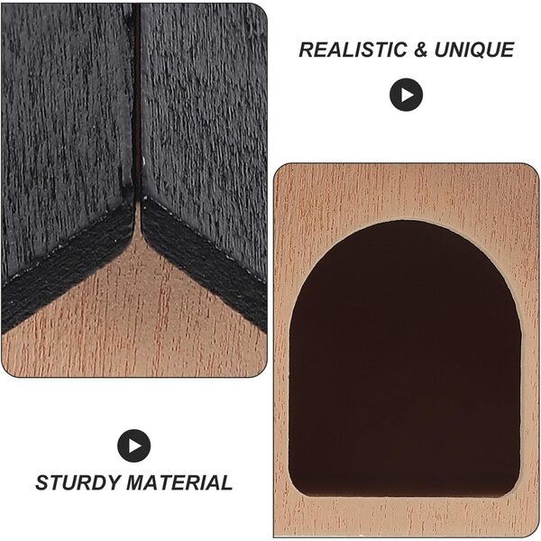 Cuccia Miniatura in Legno per Casa delle Bambole – Accessorio Decorativo Nero Compatto
