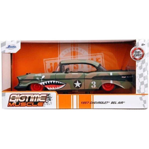 Jada Toys Chevrolet Bel Air Shark Mouth detailliertes Druckgussmodell im Maßstab 1:24
