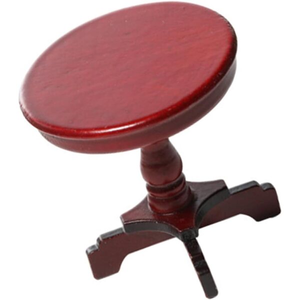 ERINGOGO Tavolo Rotondo in Legno per Casa delle Bambole - Mini Tavolino Decorativo