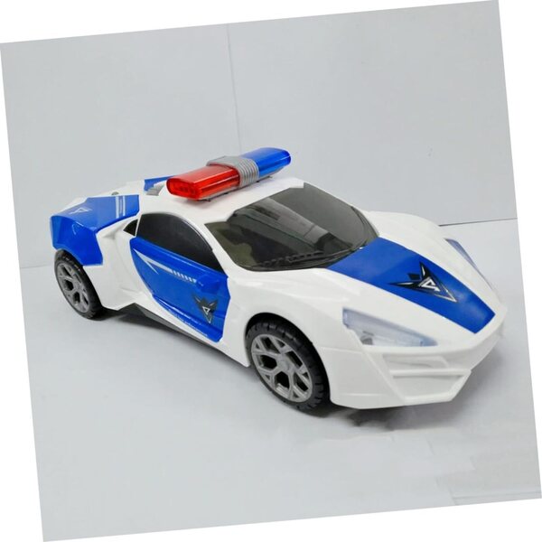Elektrisches Polizeifahrzeug für Kinder mit Licht und Musik – blaues Miniaturmodell