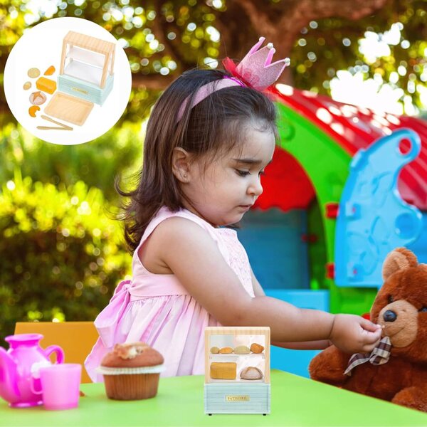 ifundom Mini Vetrina per Dolci in Plastica, Espositore Miniatura per Case delle Bambole