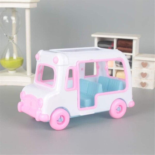 Mini Bus in Plastica Ecologica per Casa delle Bambole - Gioco e Decorazione