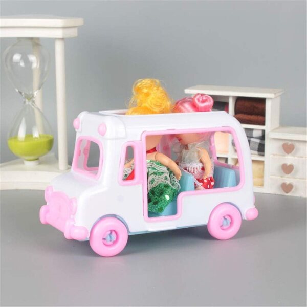 Mini Bus in Plastica Ecologica per Casa delle Bambole - Gioco e Decorazione