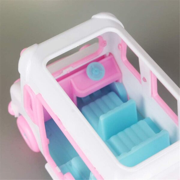 Mini Bus in Plastica Ecologica per Casa delle Bambole - Gioco e Decorazione
