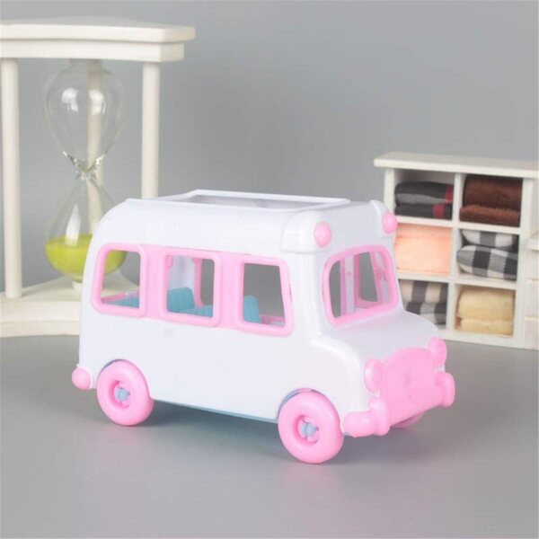 Mini Bus in Plastica Ecologica per Casa delle Bambole - Gioco e Decorazione