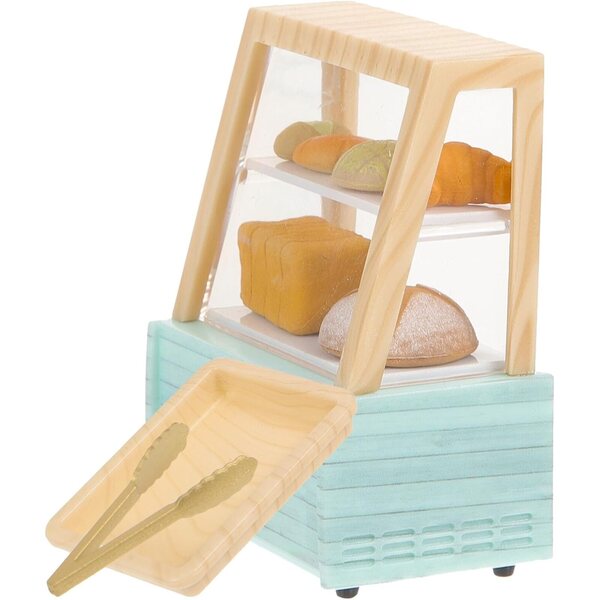Mini-Bäckereivitrine aus Kunststoff für Puppenhaus, farbenfroher dekorativer Schrank