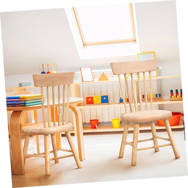 KOMBIUDA 12, Set 5 Sedie in Legno Miniatura per Casa delle Bambole, Decorativi e Creativi