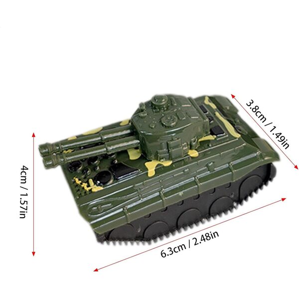 Giocattolo Carro Armato Retrattile PVC con Rotazione 360° Senza Pile, Regalo Perfetto