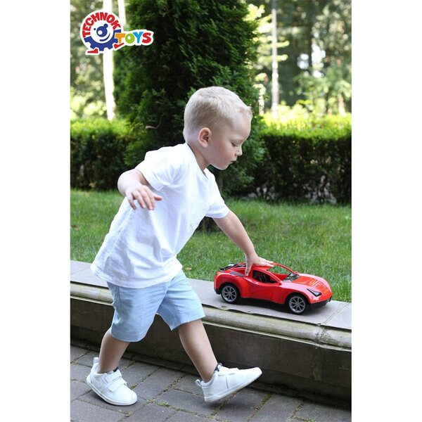 TechnoK 38 cm großer roter Rennwagen, hochwertiges Sportmodell