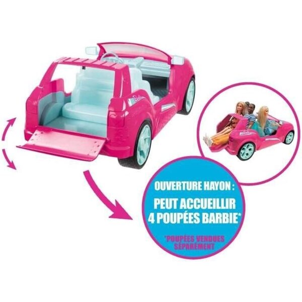 Barbie Cruiser rosa ferngesteuerter SUV für Kinder mit Soundeffekten und Lichtern