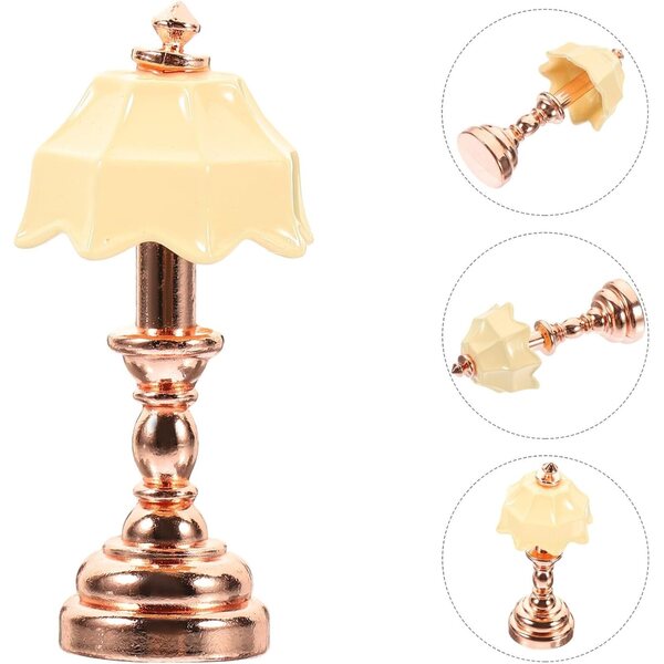 Lampada da Tavolo Miniatura Casa delle Bambole 1:12 Ferro Decorativa Fai da Te