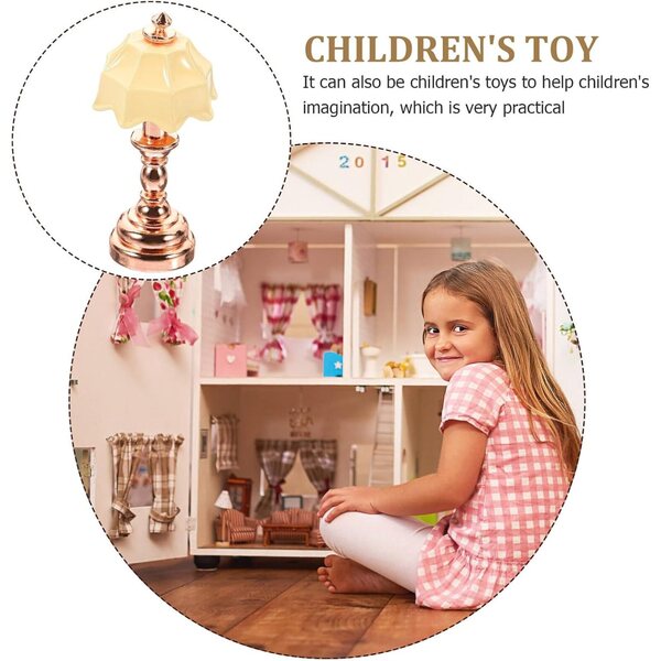 Lampada da Tavolo Miniatura Casa delle Bambole 1:12 Ferro Decorativa Fai da Te
