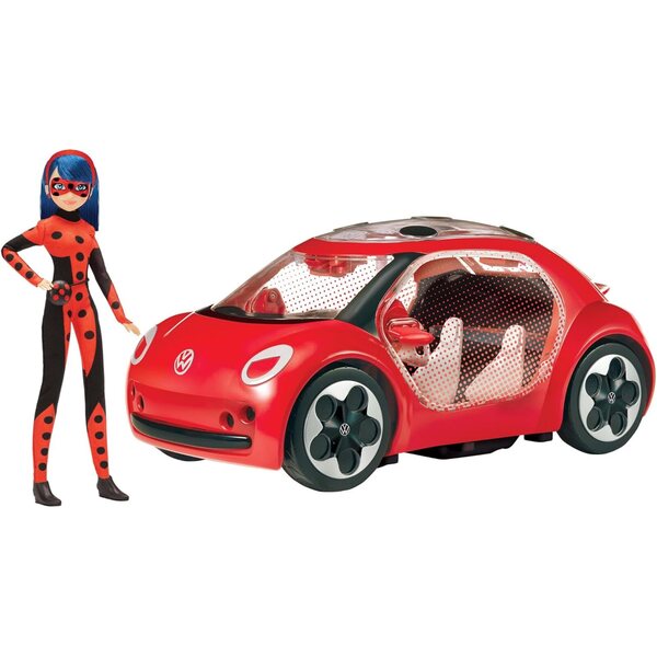 BANDAI Miraculous Ladybug Auto Volkswagen E-Beetle mit Puppe 26 cm