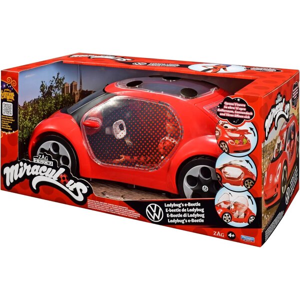 BANDAI Miraculous Ladybug Auto Volkswagen E-Beetle mit Puppe 26 cm