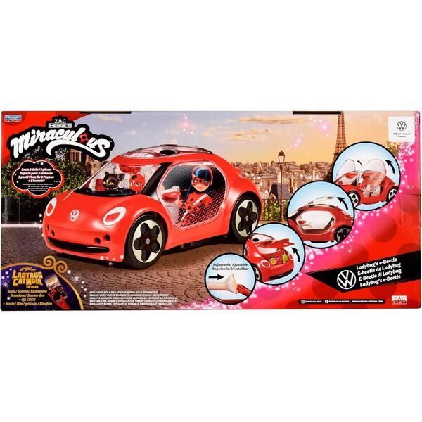 BANDAI Miraculous Ladybug Auto Volkswagen E-Beetle mit Puppe 26 cm