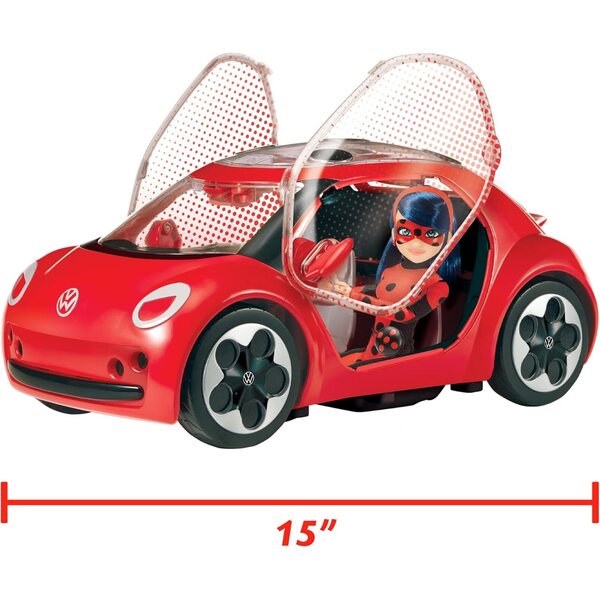BANDAI Miraculous Ladybug Auto Volkswagen E-Beetle mit Puppe 26 cm