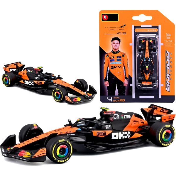 F1-Rennwagenmodell MCL39#4 1/64 in Metalllegierung HTLNUZD 2025