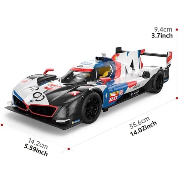 HTLNUZD RC Car 1:14 V8 Hypercar mit LED-Leuchten und Gummireifen 1000 mAh