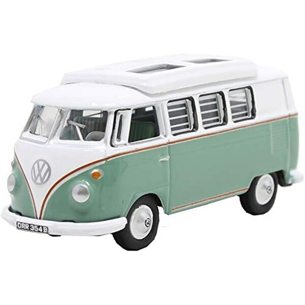 Modello VW T1 Camper Turquoise/White in Scala - Oxford Diecast 76vws002