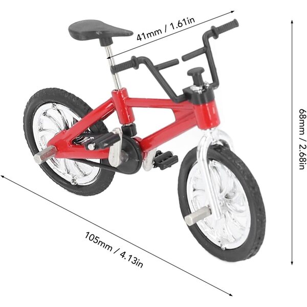 1:12 Puppenhaus Miniatur-Mountainbike-Modell aus Legierung – Rot