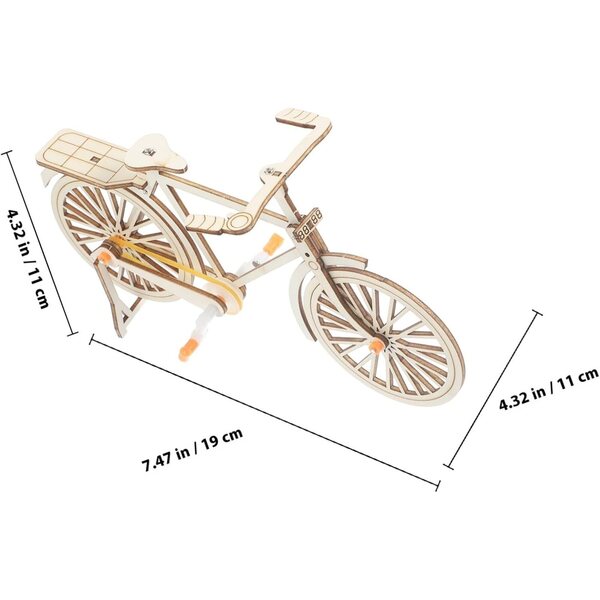 Miniatur-Fahrradmodell aus Holz zum Zusammenbauen, DIY-Bausatz für Kinder und Heimdekoration