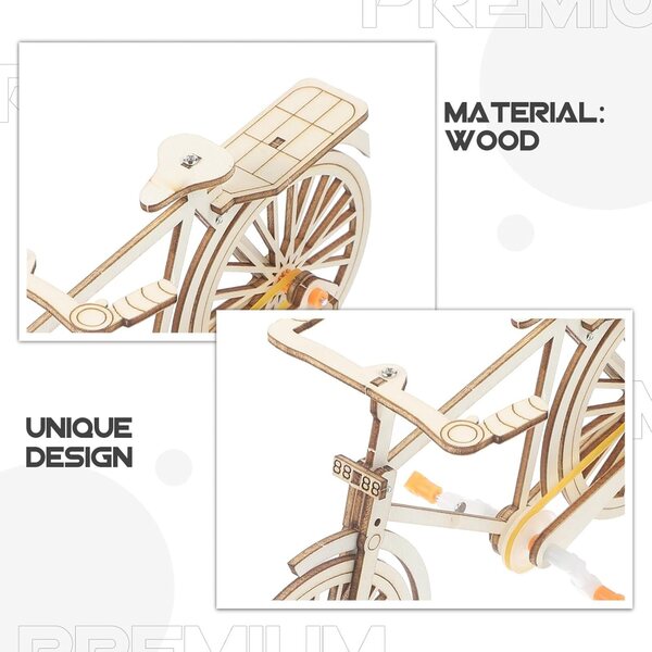 Miniatur-Fahrradmodell aus Holz zum Zusammenbauen, DIY-Bausatz für Kinder und Heimdekoration