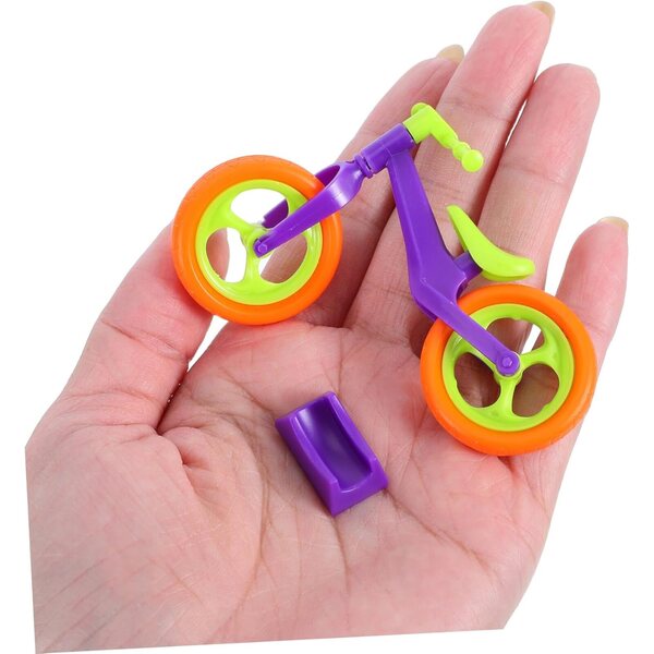 Kit mit 10 DIY-Minifahrradmodellen aus Kunststoff für Kinder – kreative und realistische Spiele
