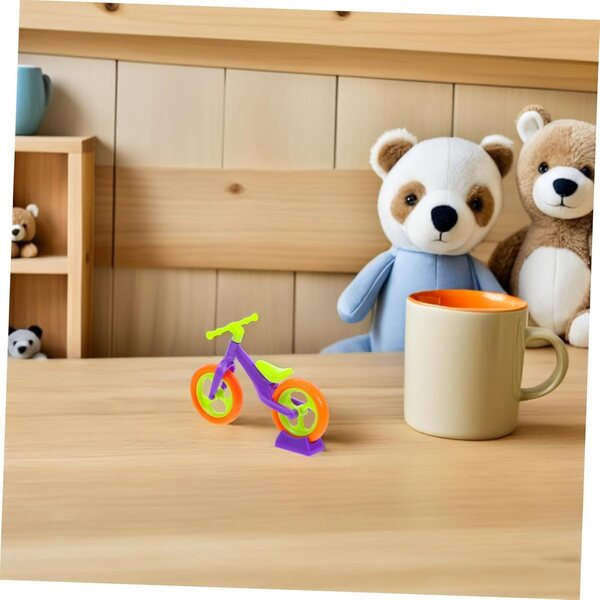 Kit mit 10 DIY-Minifahrradmodellen aus Kunststoff für Kinder – kreative und realistische Spiele