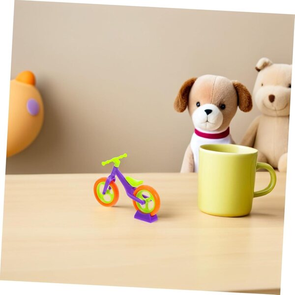 Kit mit 10 DIY-Minifahrradmodellen aus Kunststoff für Kinder – kreative und realistische Spiele