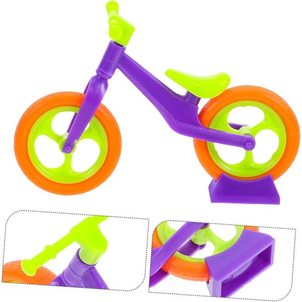 Kit mit 10 DIY-Minifahrradmodellen aus Kunststoff für Kinder – kreative und realistische Spiele
