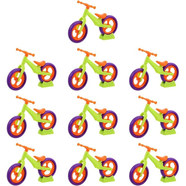 Bausatz mit 10 realistischen Mini-Fahrradmodellen zum Zusammenbauen für Kinder und Sammler