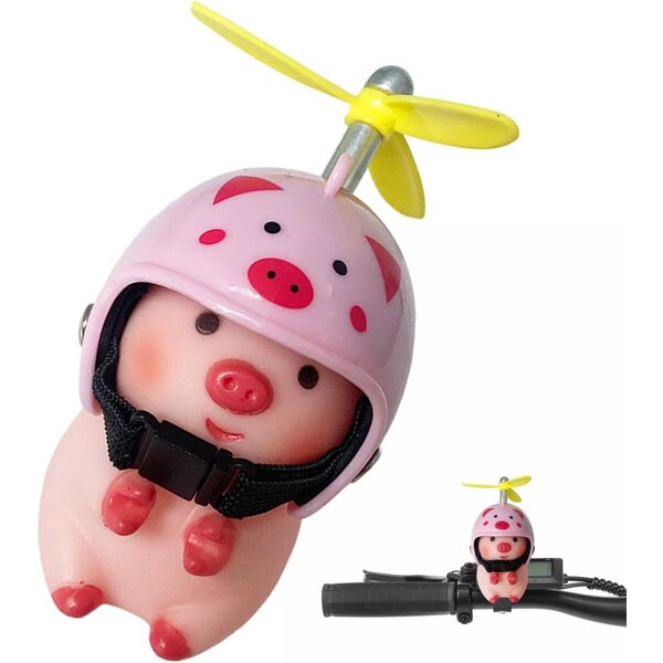 Motorrad-Lenkerspiel mit Tierfiguren und widerstandsfähigen Propellerhelmen aus Bambus