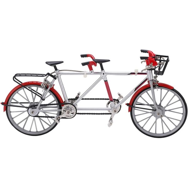 Mini-Legierungs-Tandem-Fahrradmodell | Realistische Dekoration für Zuhause und Büro