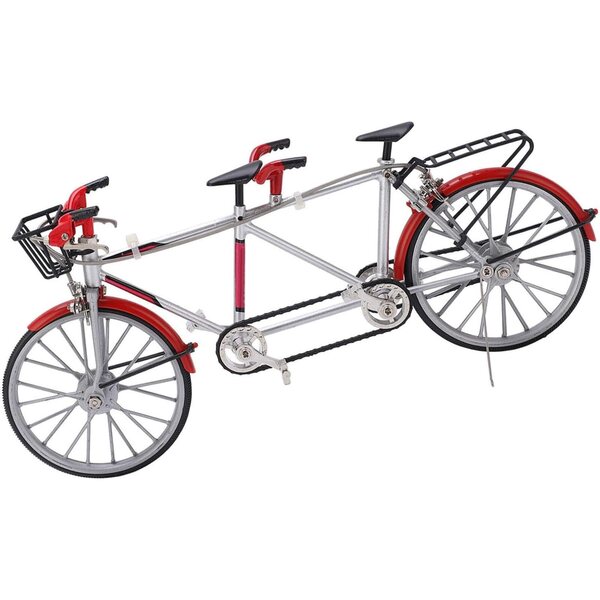 Mini-Legierungs-Tandem-Fahrradmodell | Realistische Dekoration für Zuhause und Büro