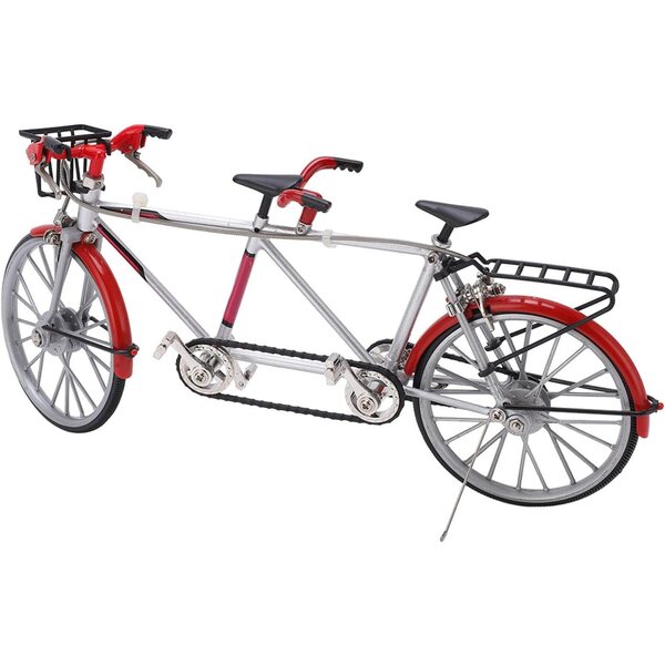 Mini-Legierungs-Tandem-Fahrradmodell | Realistische Dekoration für Zuhause und Büro