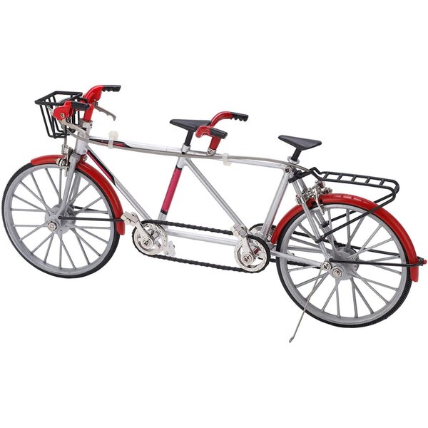 Mini-Legierungs-Tandem-Fahrradmodell | Realistische Dekoration für Zuhause und Büro
