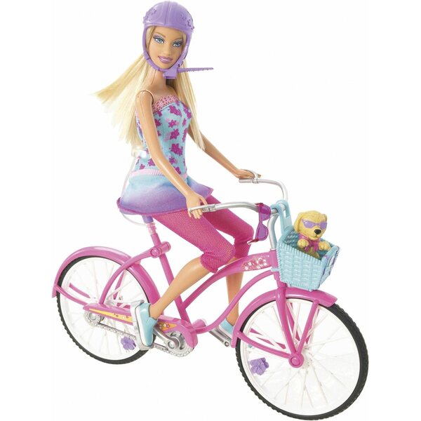 Barbie Riviera mit Fahrrad und Hund – Kreativspiel für Kinder ab 3 Jahren