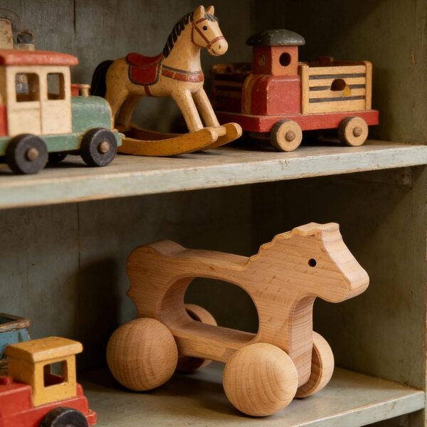 Holzspielzeug mit Tiermotiv für Kinder von 0–3 Jahren, sicher und leicht