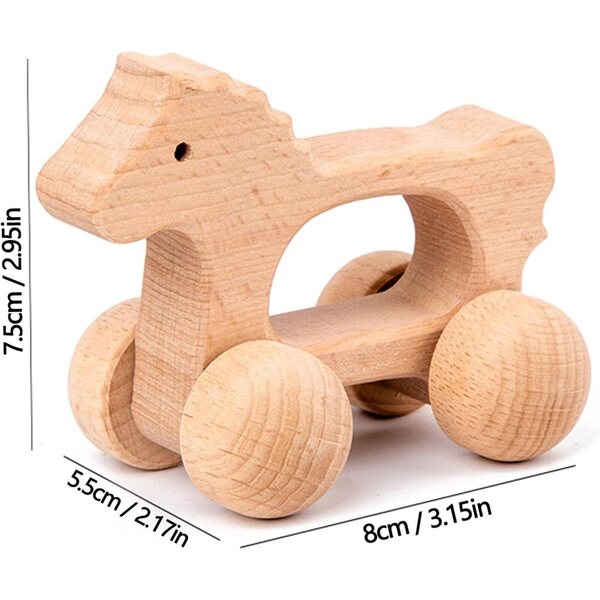Holzspielzeug mit Tiermotiv für Kinder von 0–3 Jahren, sicher und leicht